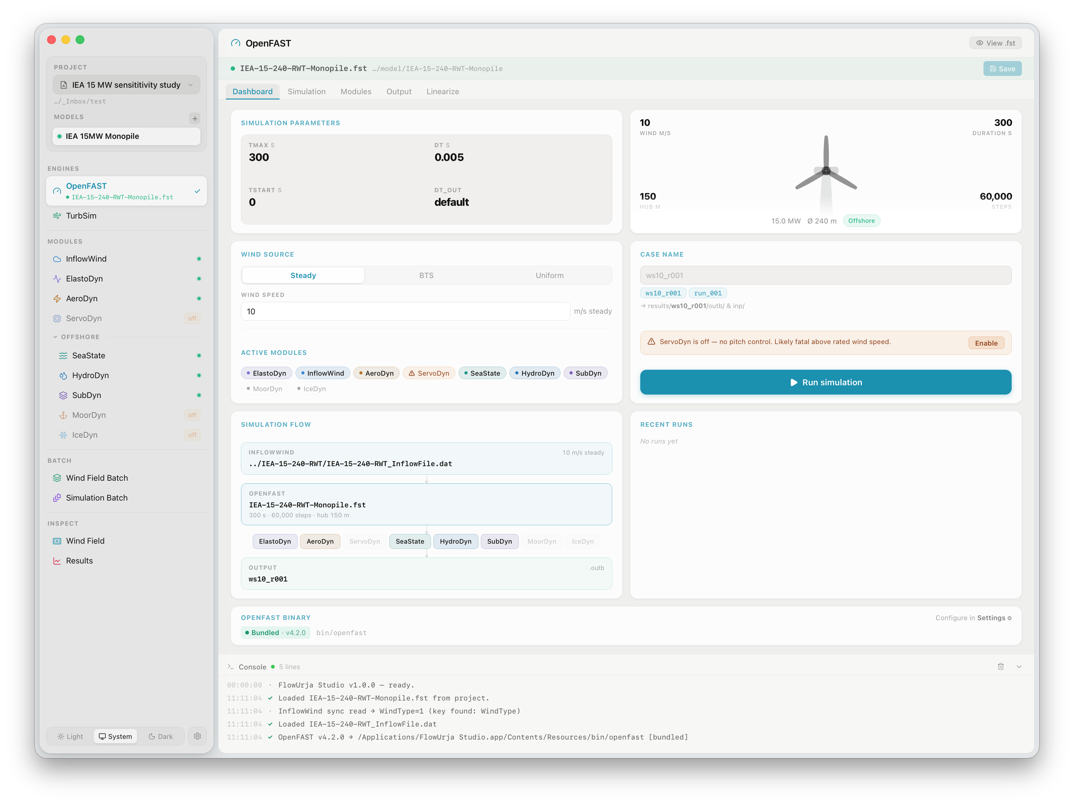 OpenFAST Dashboard